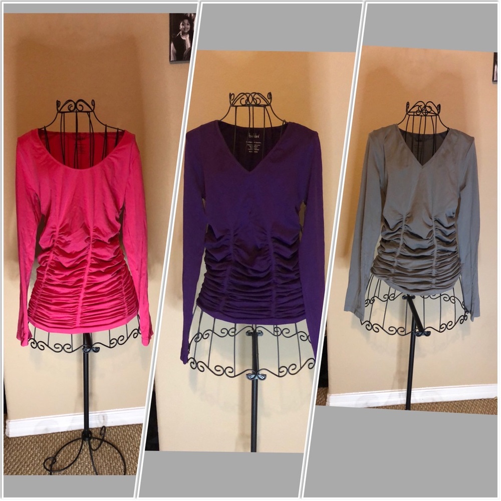 Bundle ruched athletic tops, casual tops,yoga
